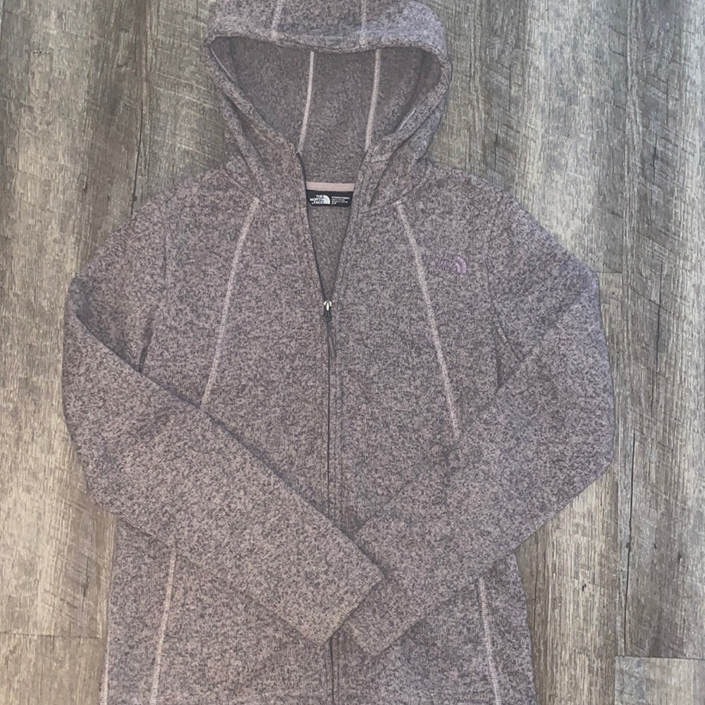 North Face fleece hooded jacket